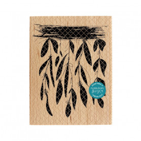 Tampon bois Feuillages suspendus - Yellow - Florilèges Design