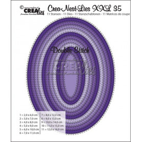 Dies Crea-Nest-Lies 35 XXL Double Stitch ovals - Crealies