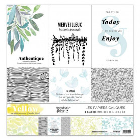 Set de calques 30x30 Yellow 4f - Florilèges Design